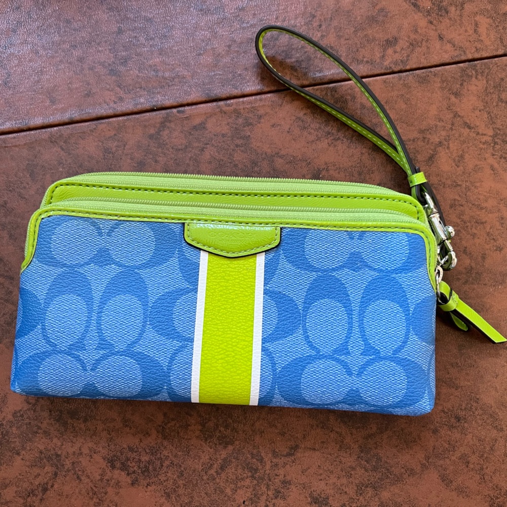 Medium-sized Coach wristlet/wallet